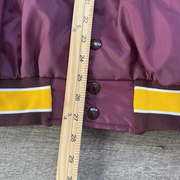 Vintage Neff Bomber  Varsity Jacket Lightweight Mens Size 2XL Maroon Made USA - Picture 4 of 9